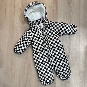 Kortni Jeane Kids Checkered Black and White Footie